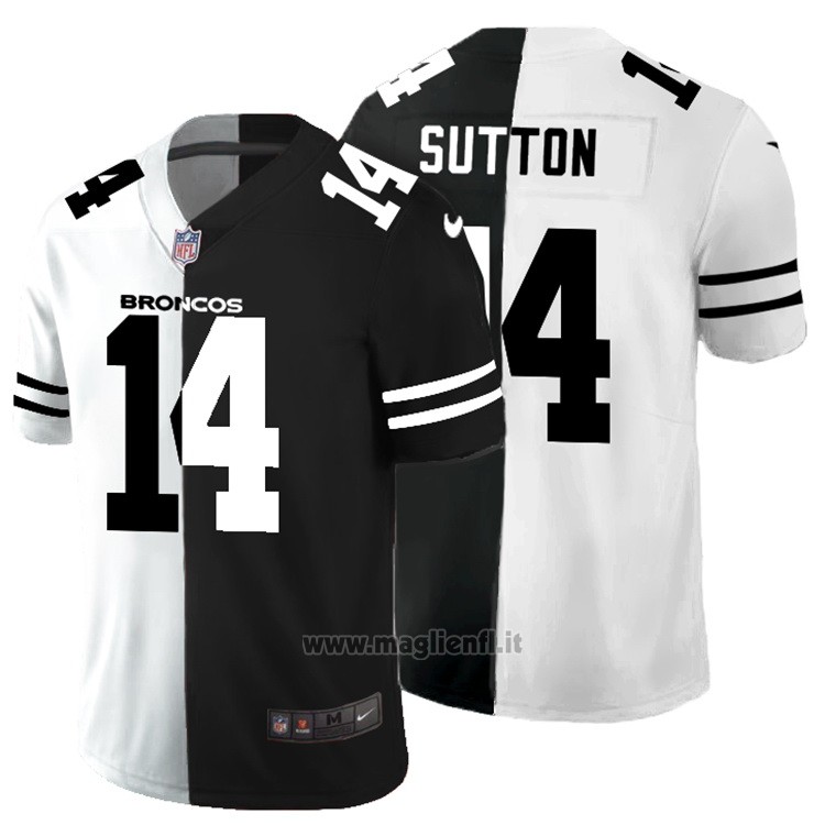 Maglia NFL Limited Denver Broncos Sutton White Black Split